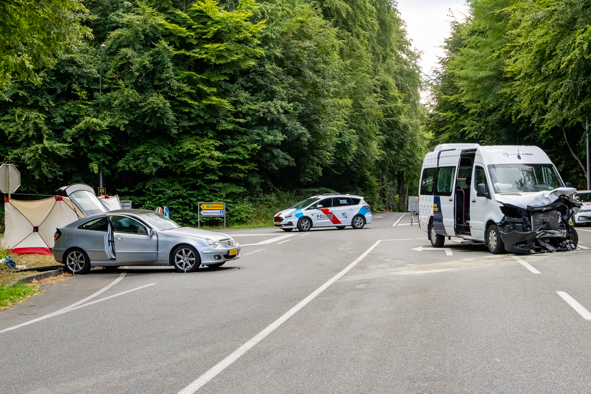 CR126 fermé: Une collision fait un mort entre Waldhof et Stafelter ce lundi