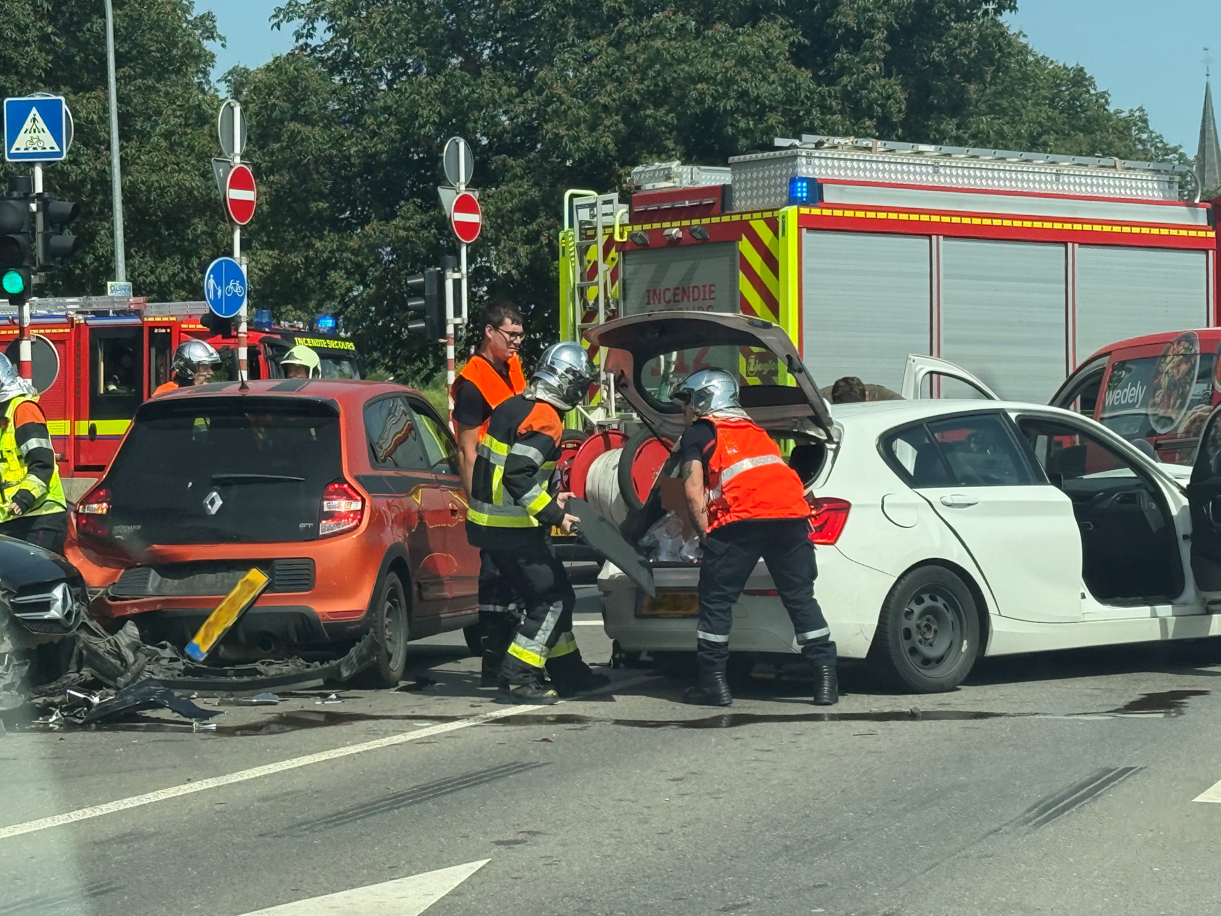 Police deelt mat: Accident zu Hollerech, véier Gefierer am Coup