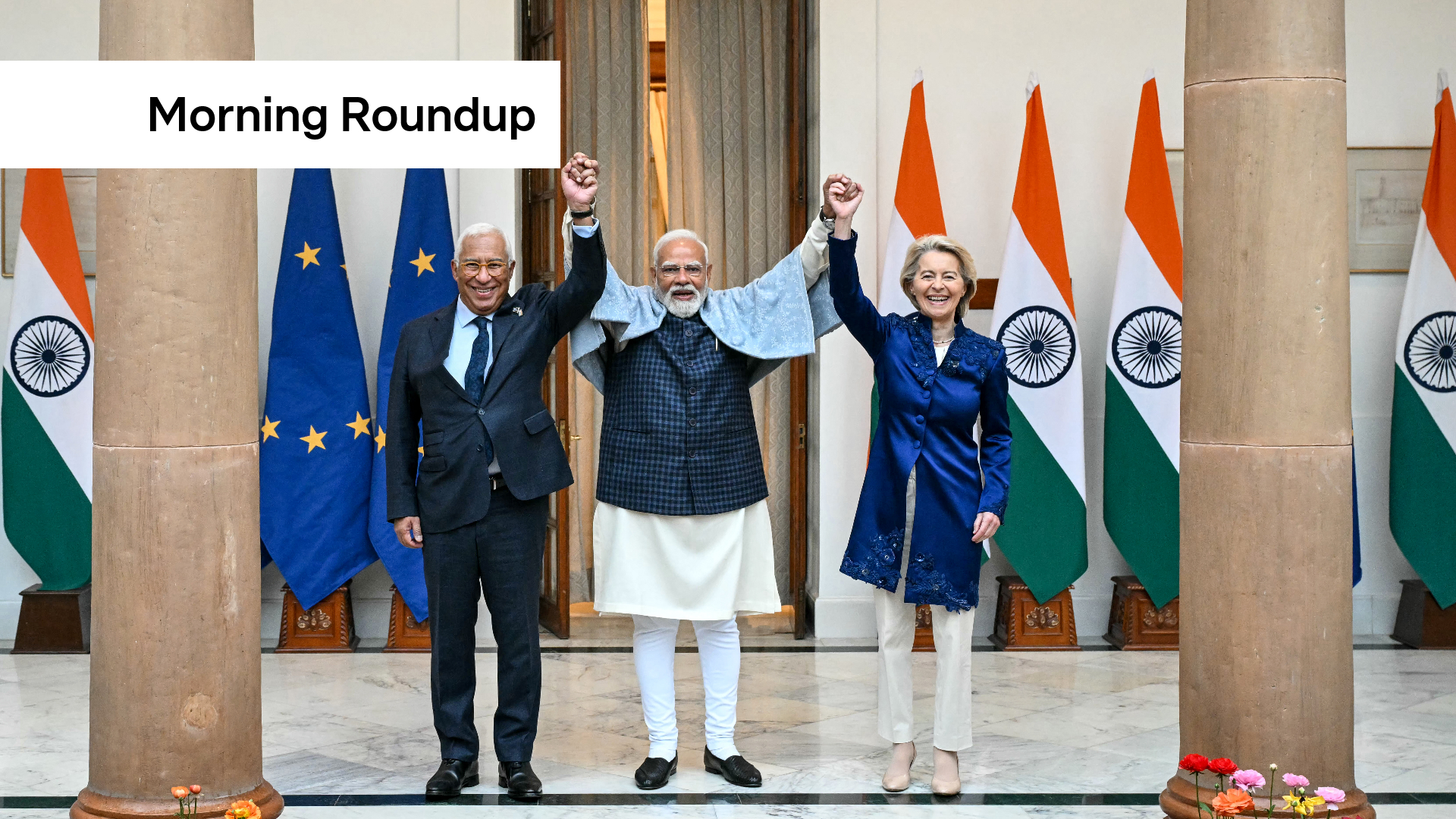 Morning Roundup: Holocaust Remembrance Day, EU-India trade deal, and France set for social media ban