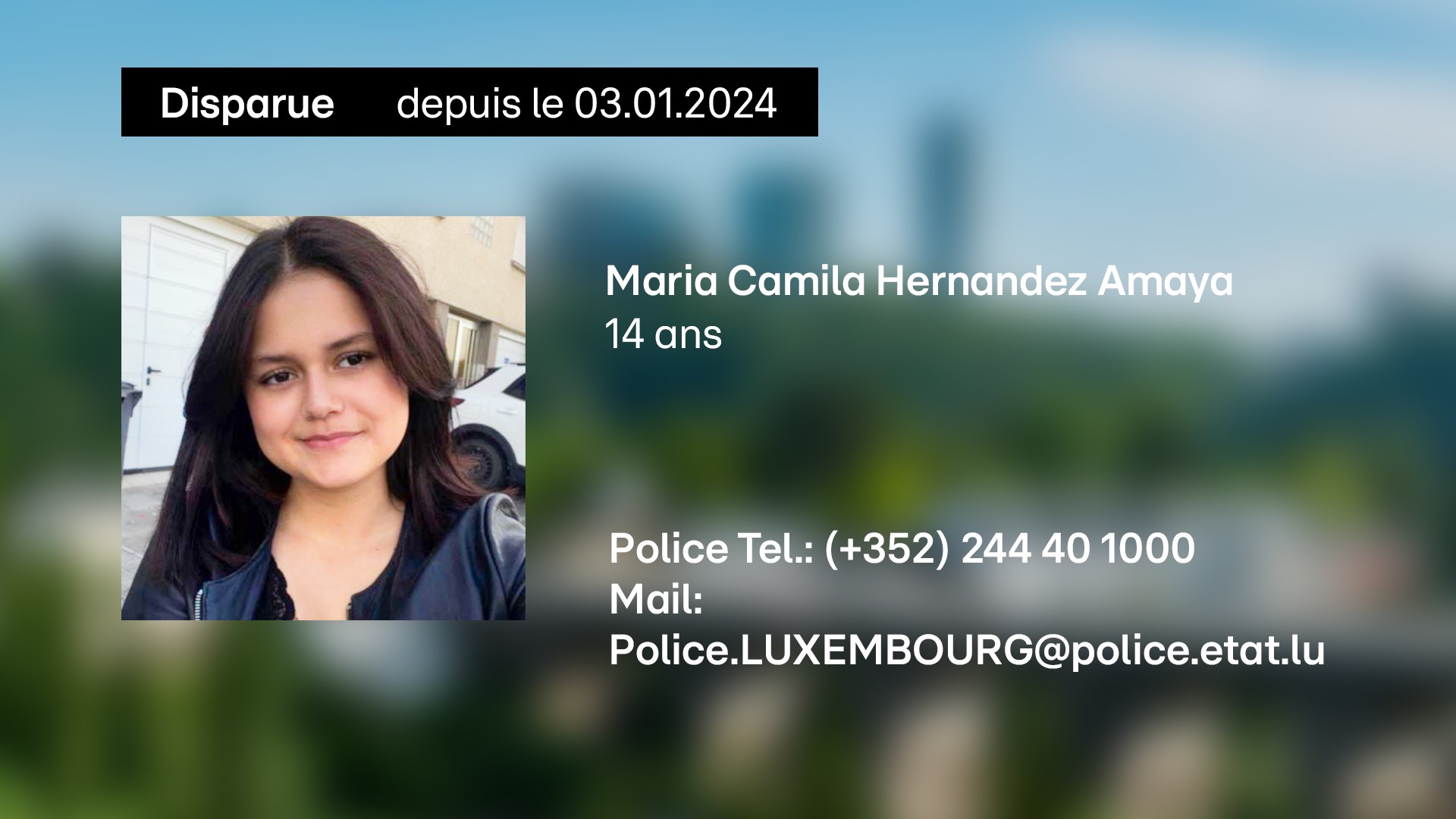 Luxembourg: Cette adolescente a disparu depuis plusieurs jours - RTL Infos