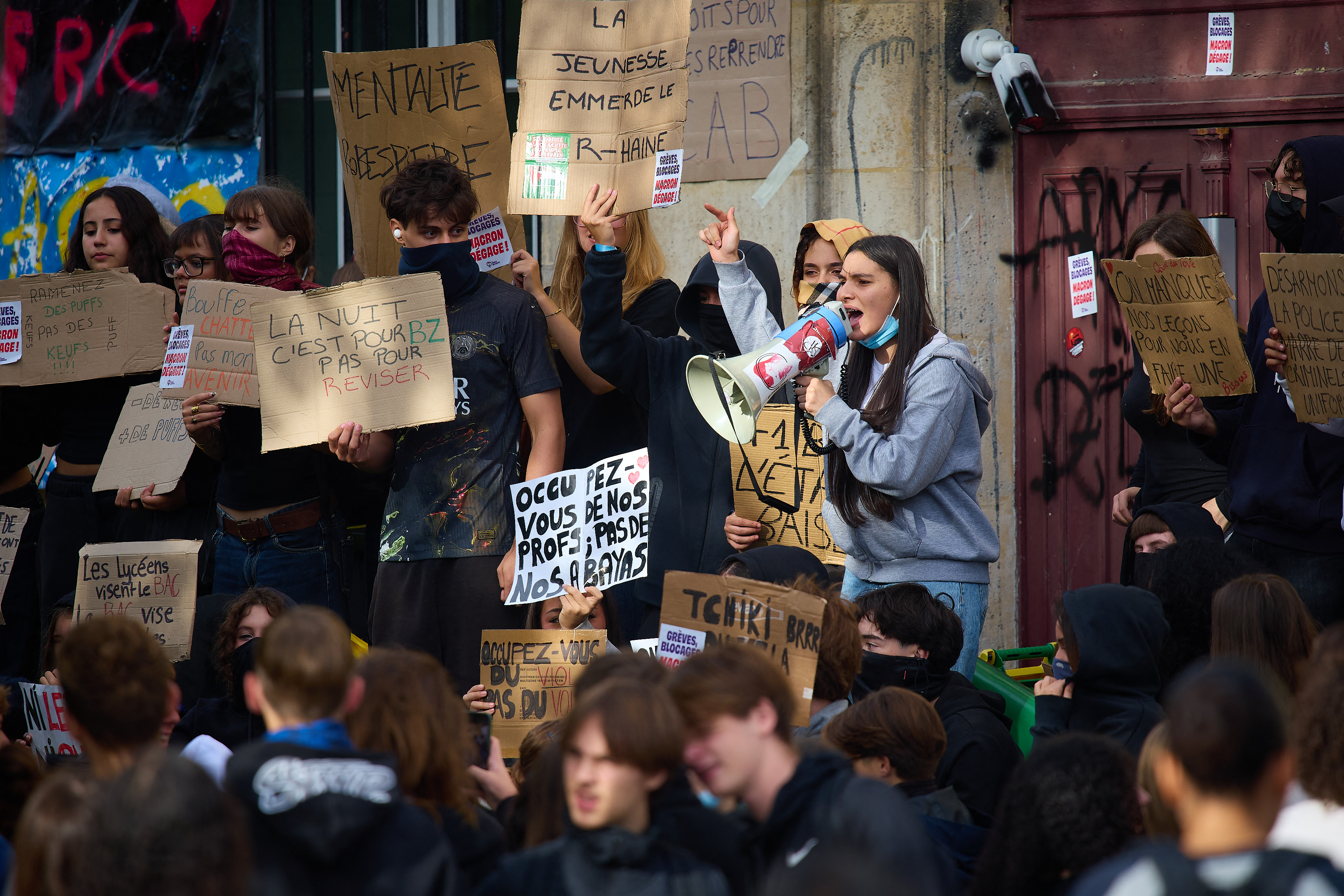 Studentemaniffen zu Paräis: 60 Lycéeë vum nationale Streik a franséischer Haaptstad concernéiert