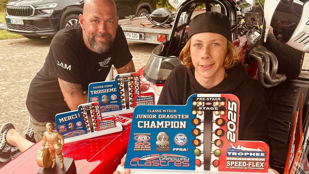 Dragracing Yannis Weyland gëtt franséische Champion an der Klass