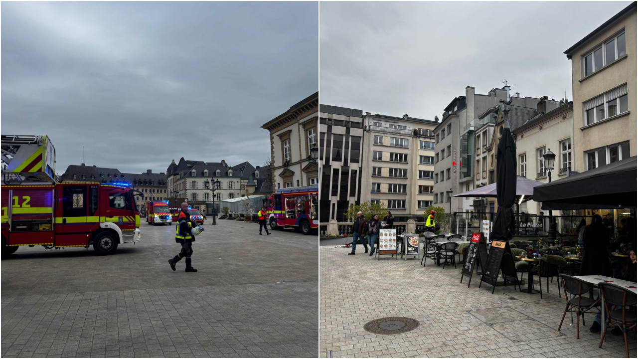 Feier an Appartementshaus: Gréissere Pompjeeës- a Policeasaz um Knuedler