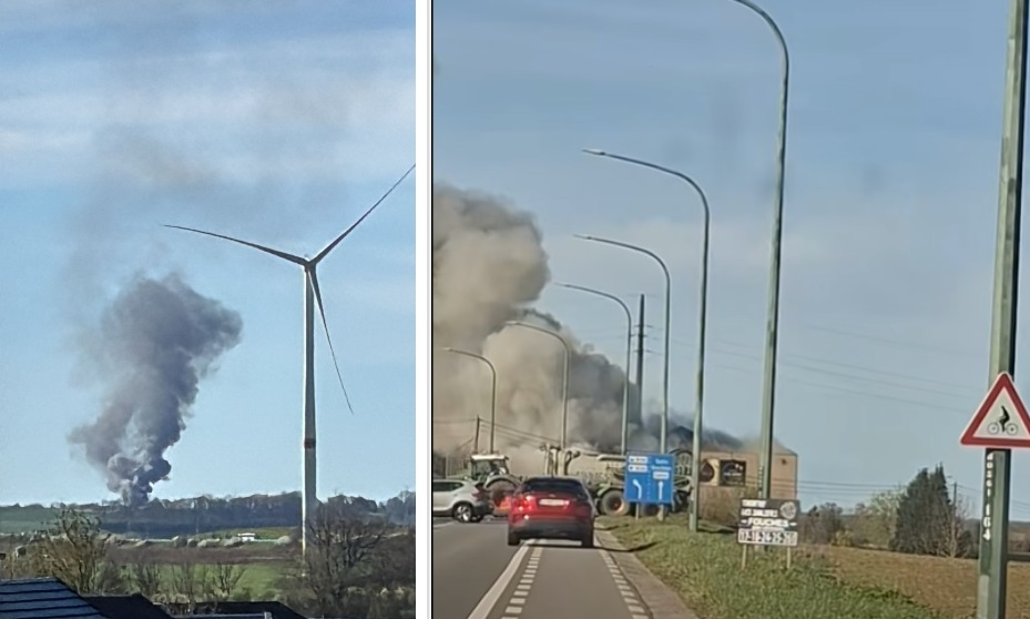 Smoke visible from Luxembourg: Major fire breaks out at convenicence store in Arlon