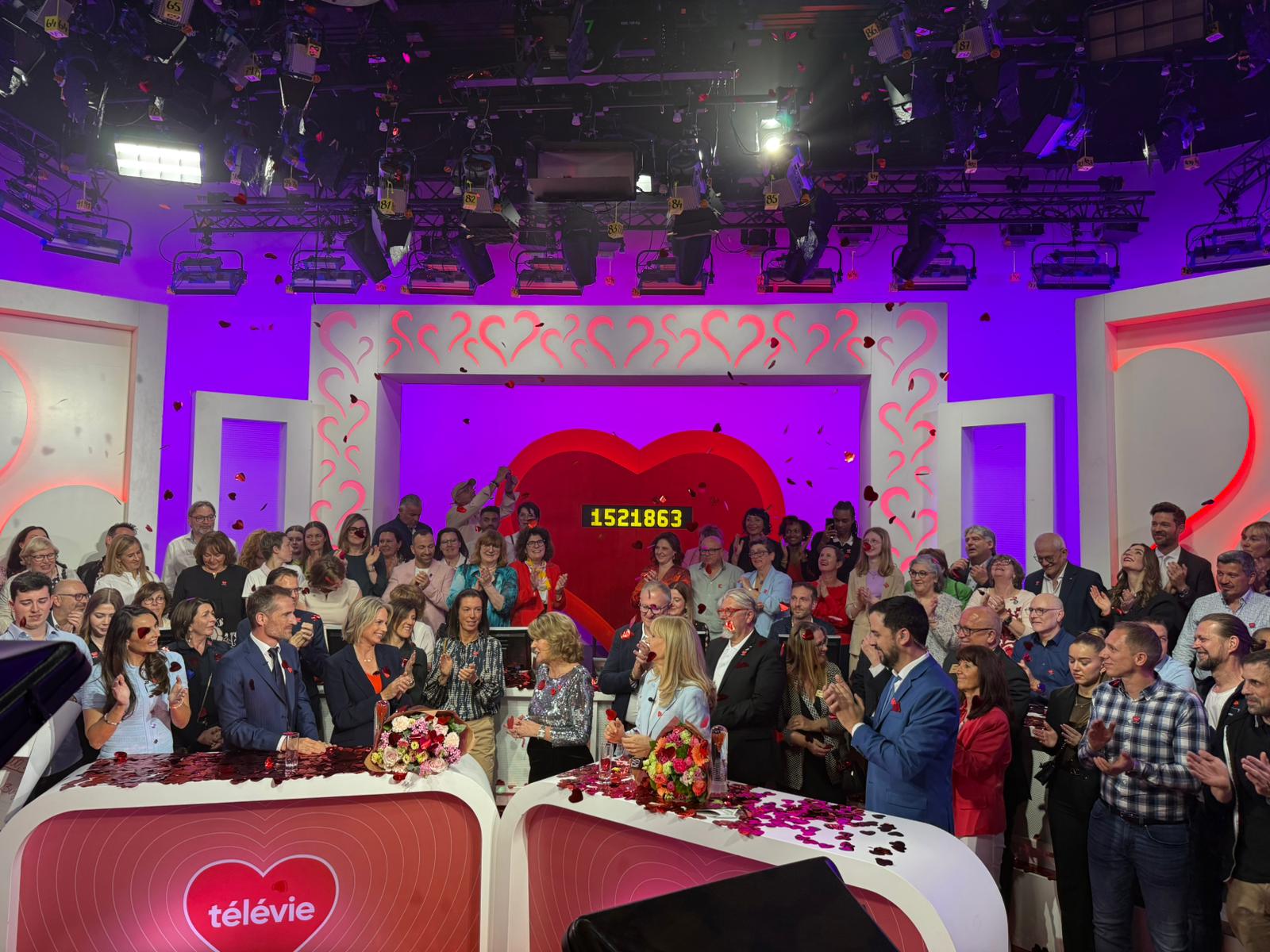 25. Editioun vum Télévie:  1.521.863 Euro fir d'Lutte géint de Kriibs - RTL seet Merci!