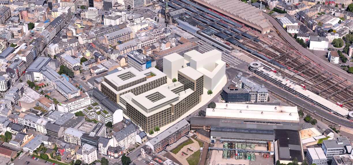 Gare district: Sécurité sociale construction works taking place on historical site