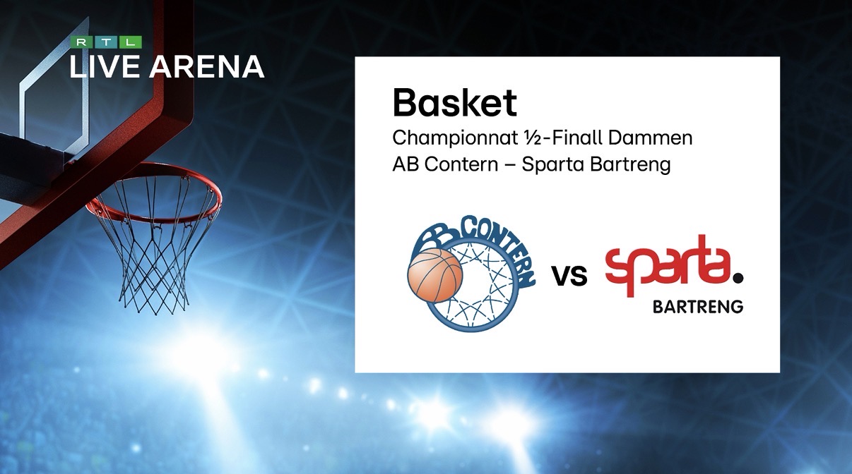 Enovos League an der RTL Live Arena: Déi zweet 1/2-Finall tëscht AB Contern a Sparta Bartreng um 18.30 Auer am Stream
