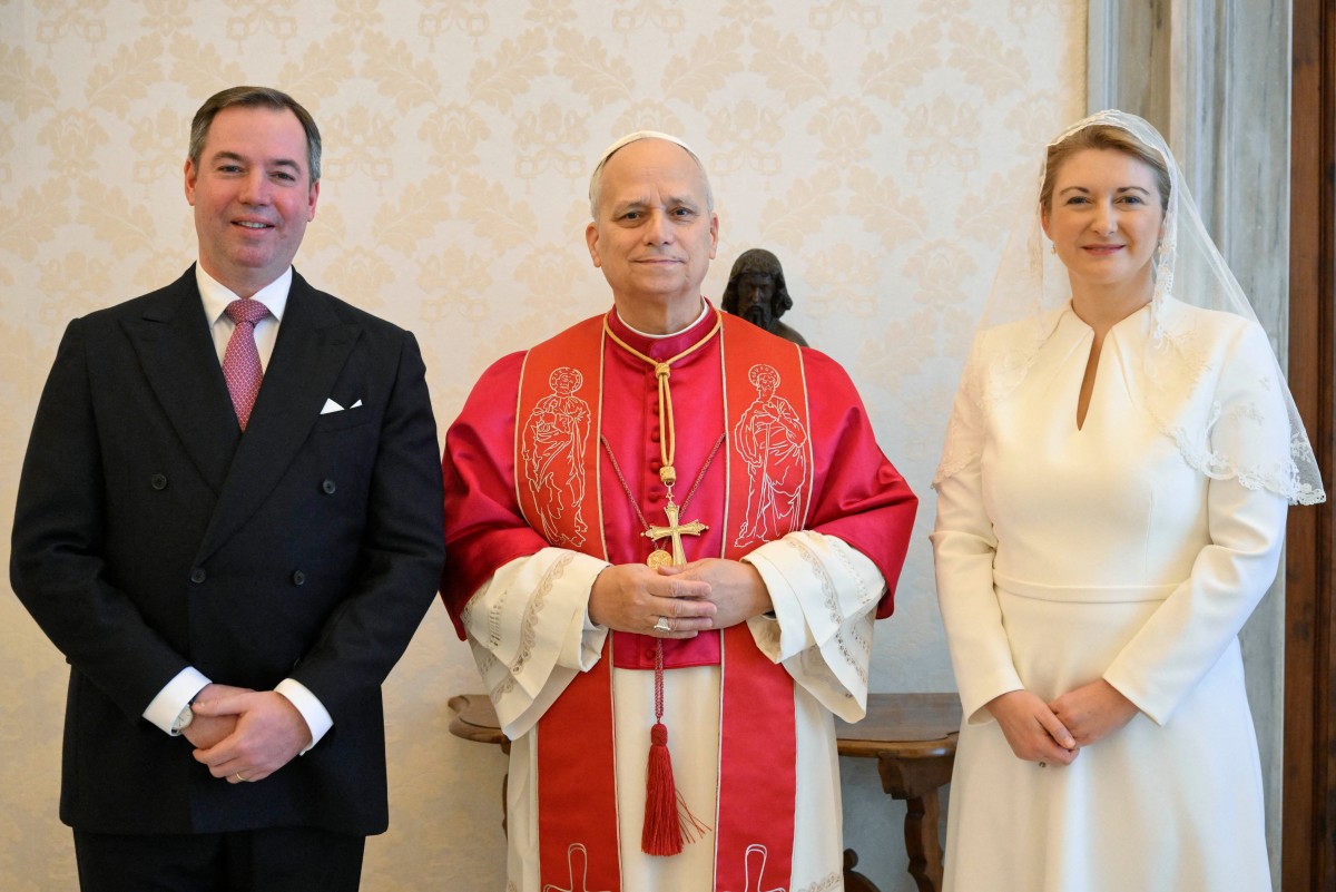 Vatican: Grand Duke Guillaume and Grand Duchess Stéphanie visit Pope Leo XIV.