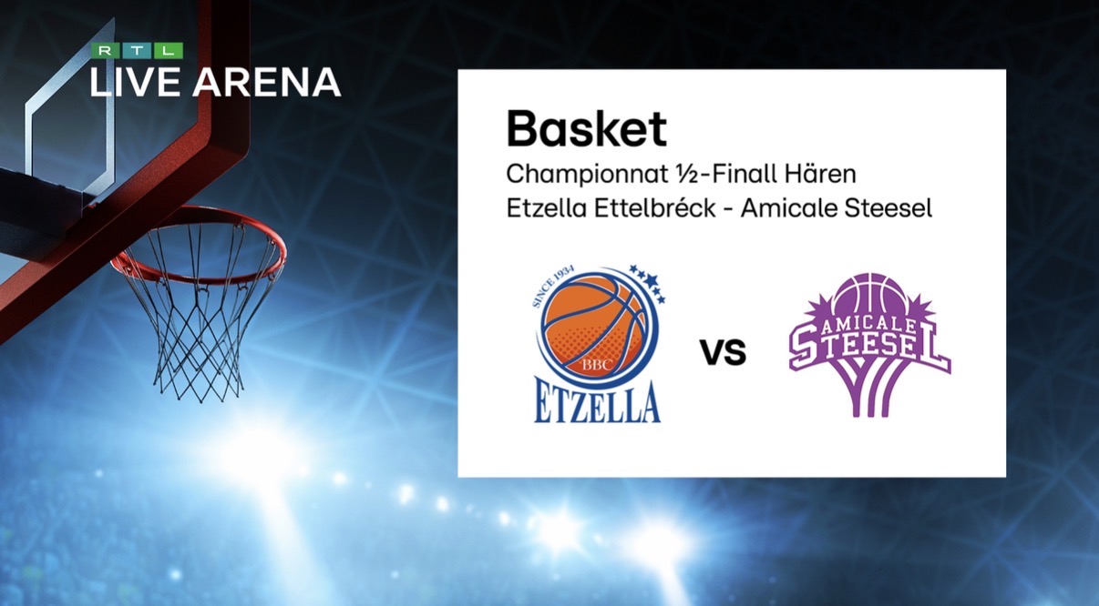 Enovos League an der RTL Live Arena: Etzella Ettelbréck géint Amicale Steesel um 17:30 Auer am Livestream