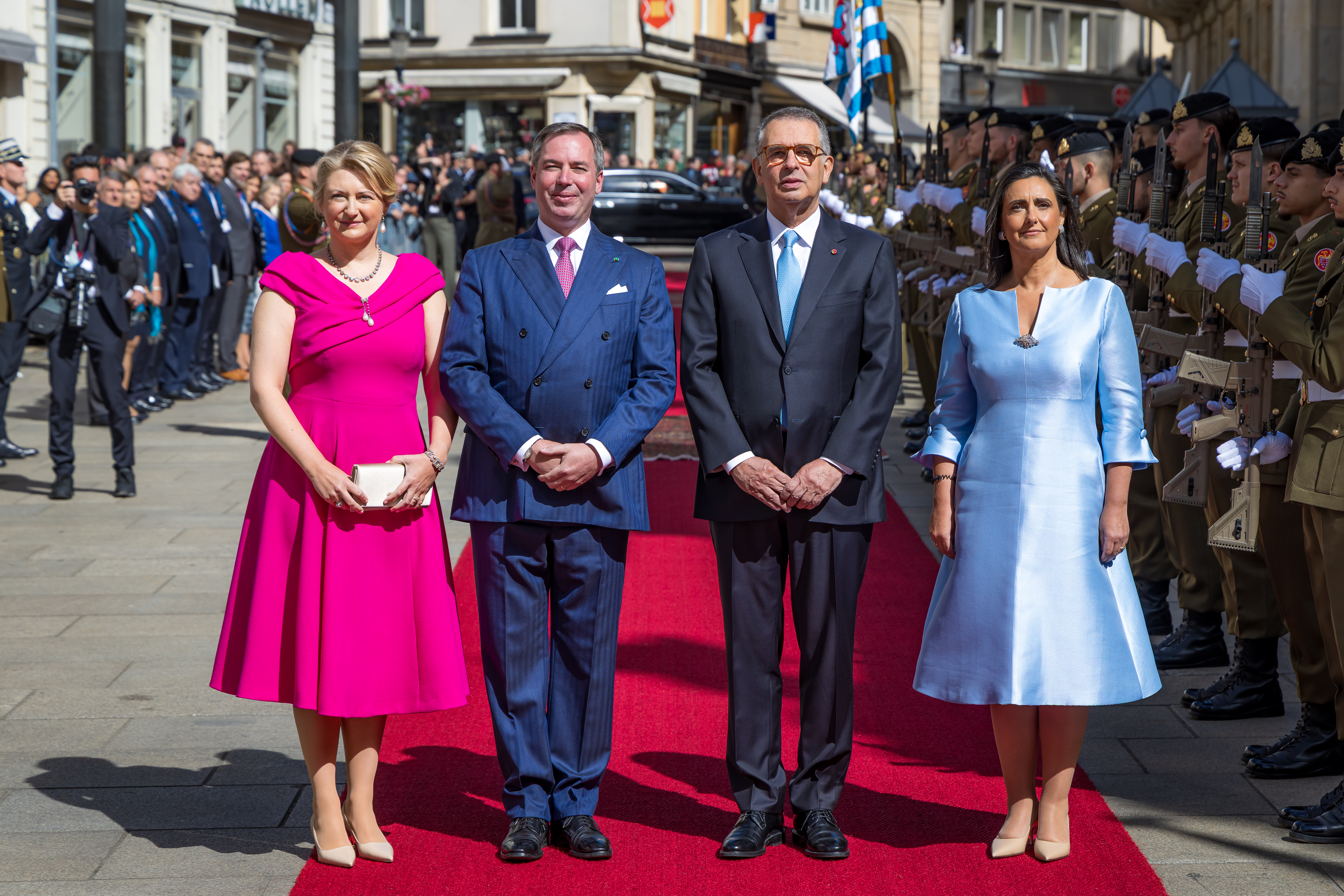 Welcomed by Grand Duke Guillaume: Portuguese president and prime minister begin historic official visit to Luxembourg