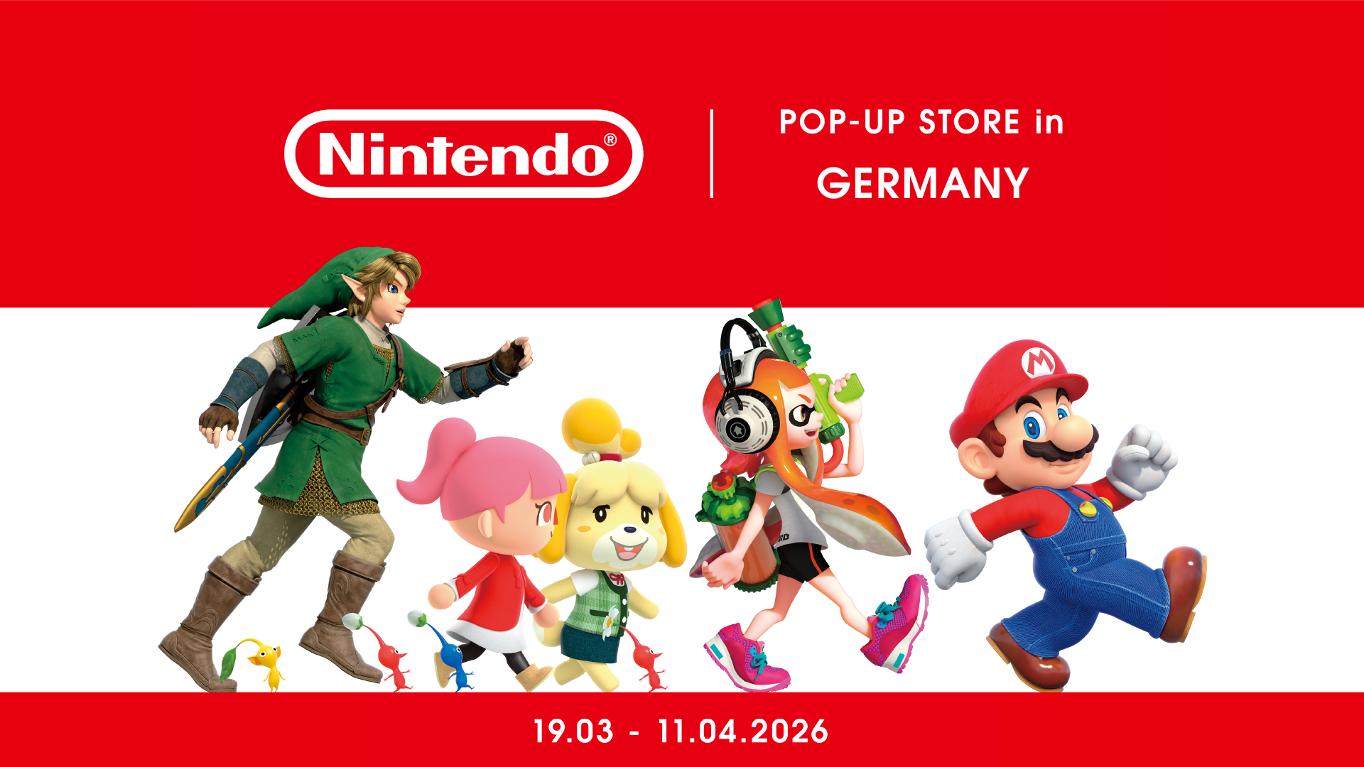 Nëmme fir kuerz Zäit: Pop-Up-Store vun Nintendo zu Bochum