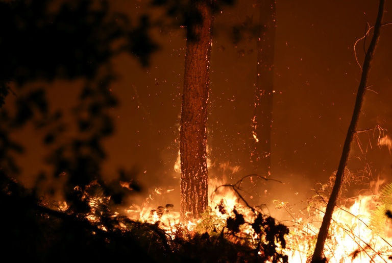 Incendie dans les Landes: Reprise de feu nocturne, avant une météo plus "favorable"