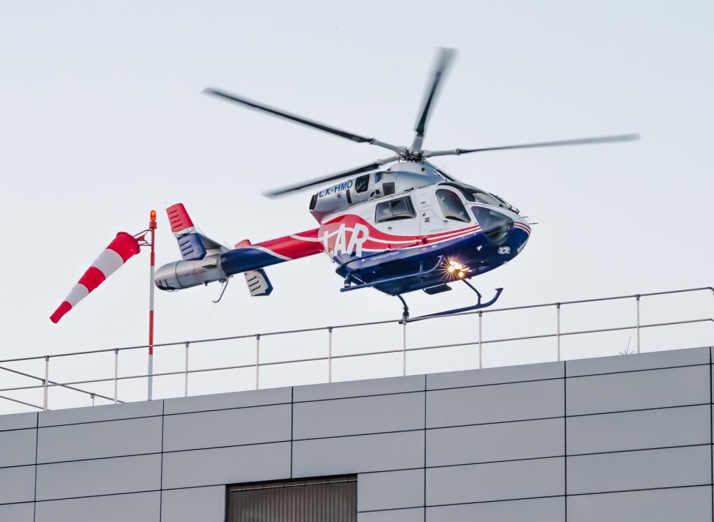 Bourscheid: Un motard renversé par une voiture, l'hélicoptère de secours mobilisé