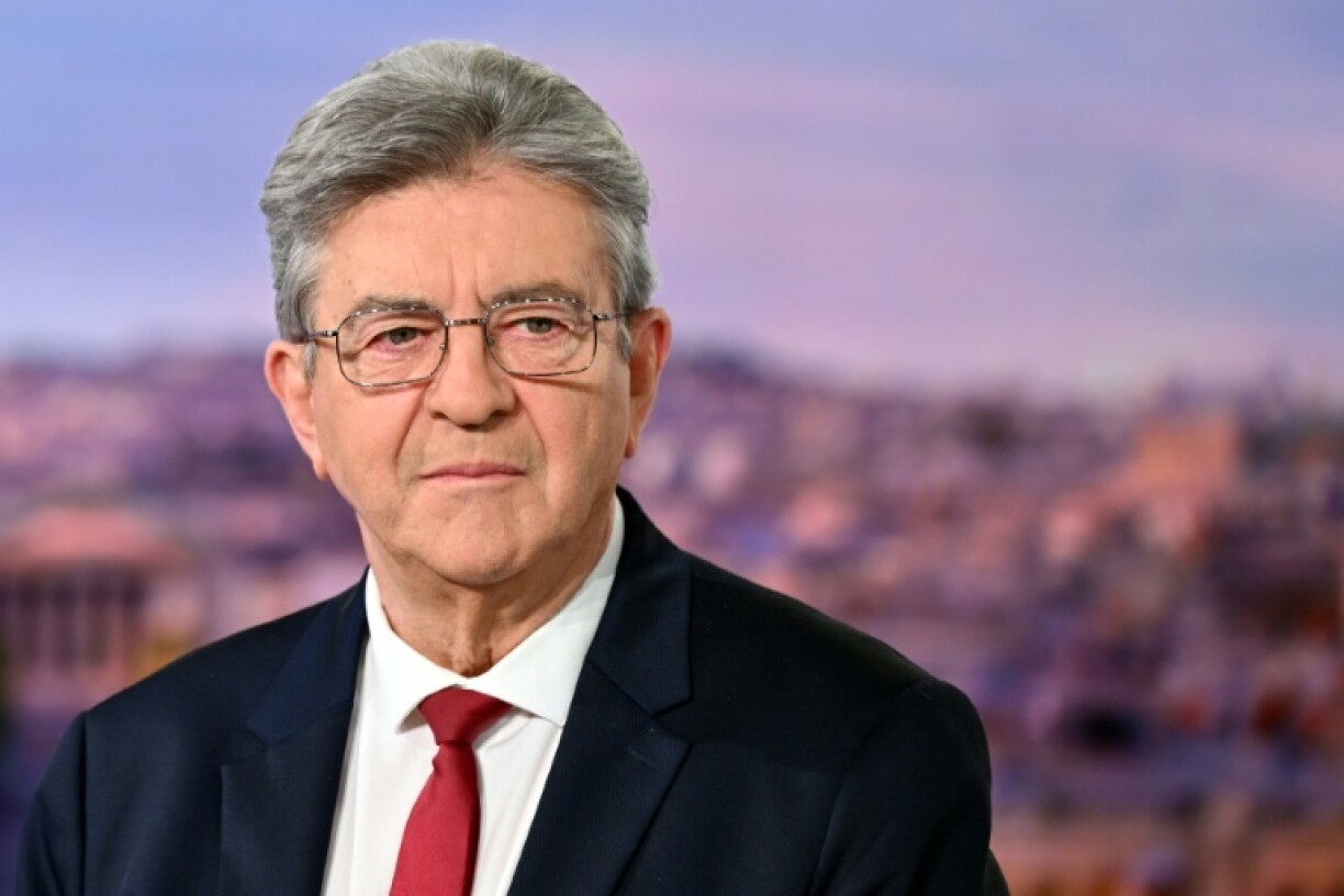 Le leader de La France insoumise Jean-Luc Mélenchon sur TF1 à Boulogne-Billancourt, dans les Hauts-de-Seine le 3 mai 2026