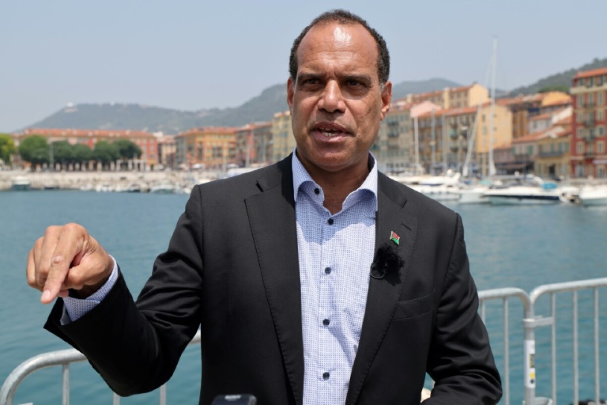 Vanuatu's Climate Change Minister, Ralph Regenvanu answers AFP journalists' questions during an interview on the sidelines of the third United Nations Ocean Conference