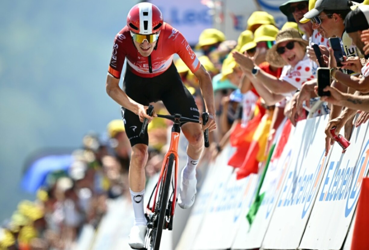 Carlos Rodriguez on the uphill time trial