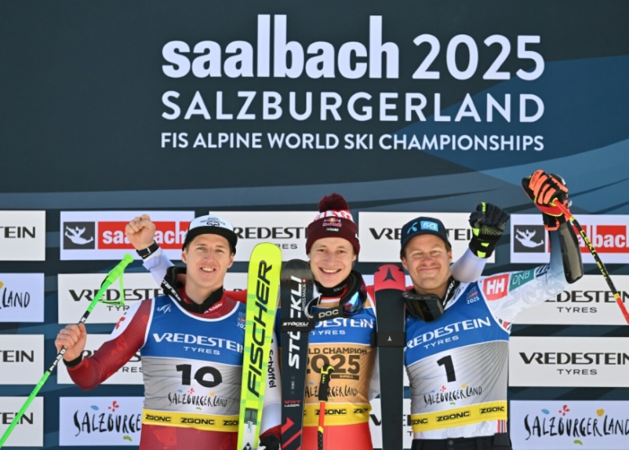 Raphael Haaser, Marco Odermatt and Adrian Smiseth Sejersted made up the podium in the men's super-G