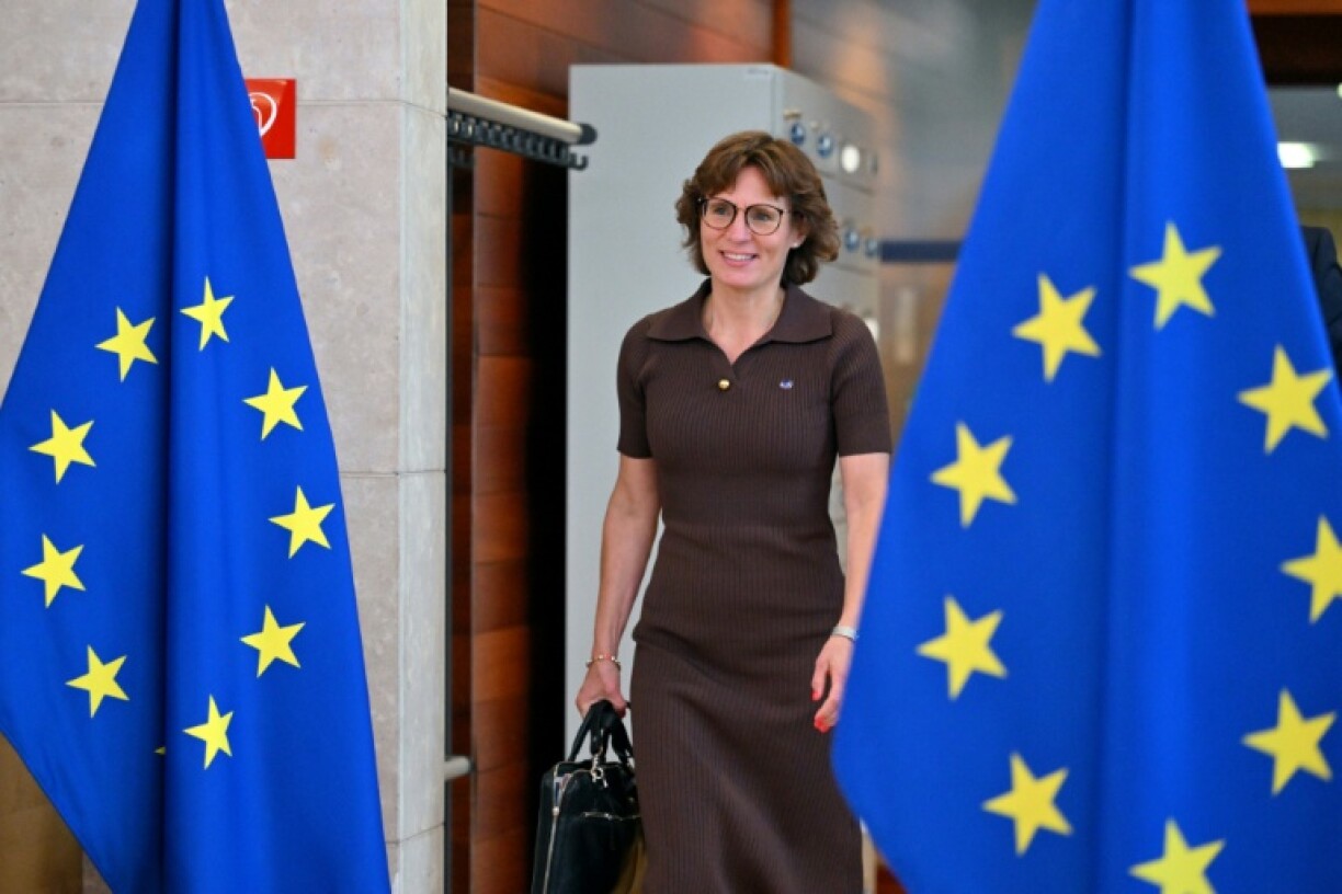 La commissaire européenne chargée de l'Environnement et de la résilience en matière d'eau Jessika Roswall à Bruxelles le 4 juin 2025