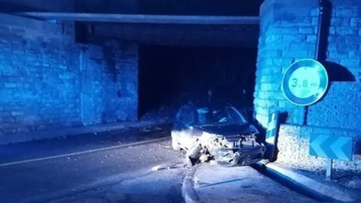 Photo prise sur les lieux de l'accident