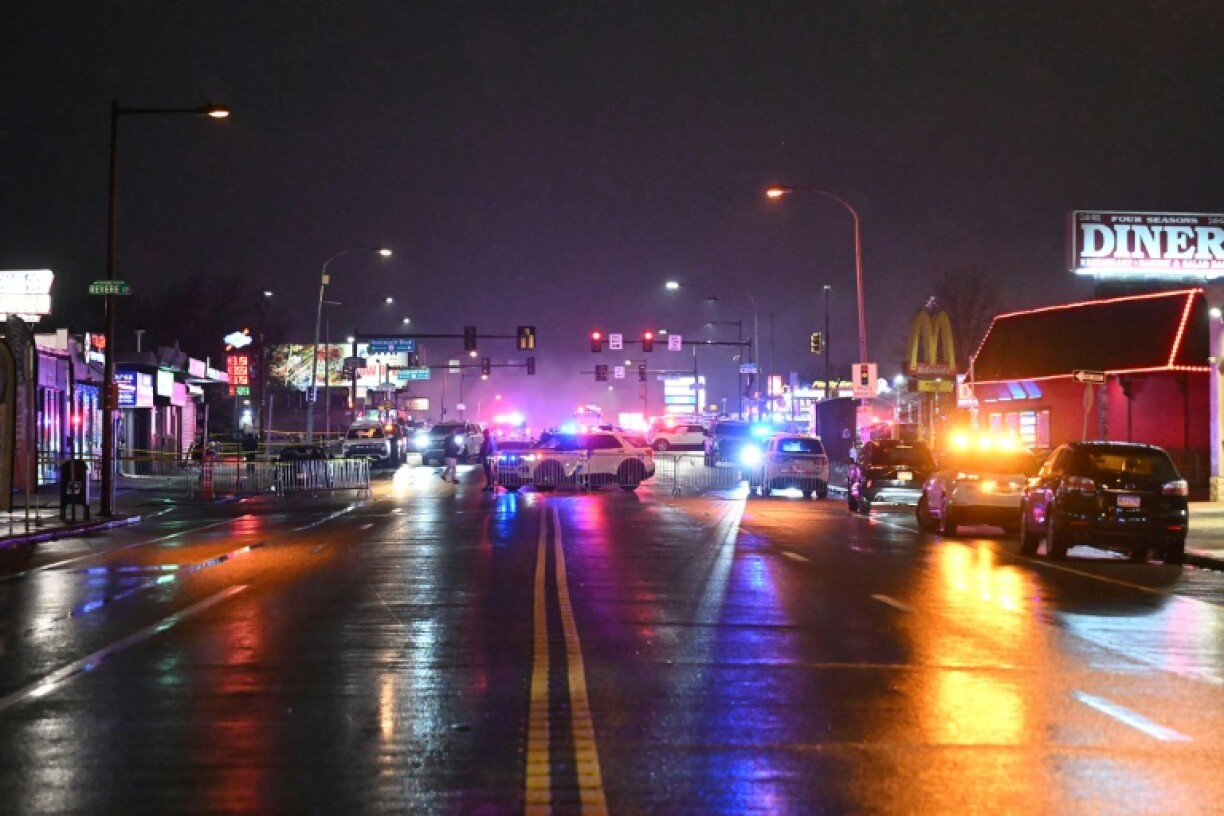 Dozens of emergency workers were on the scene outside Roosevelt Mall, a strip mall in Northeast Philadelphia