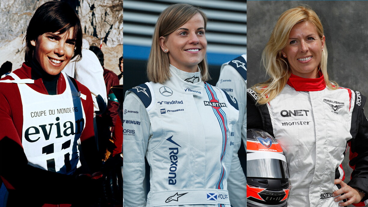 (v.l.n.r.) Divina Galica, Susie Wolff, Maria de Villota