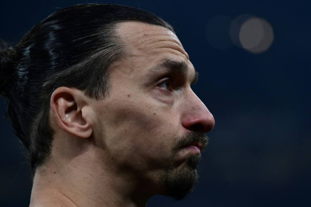 L'attaquant suédois de l'AC Milan Zlatan Ibrahimovic, avant le match de la 18e journée de Serie A face à Naples, le 19 décembre 2021 au Stade San Siro