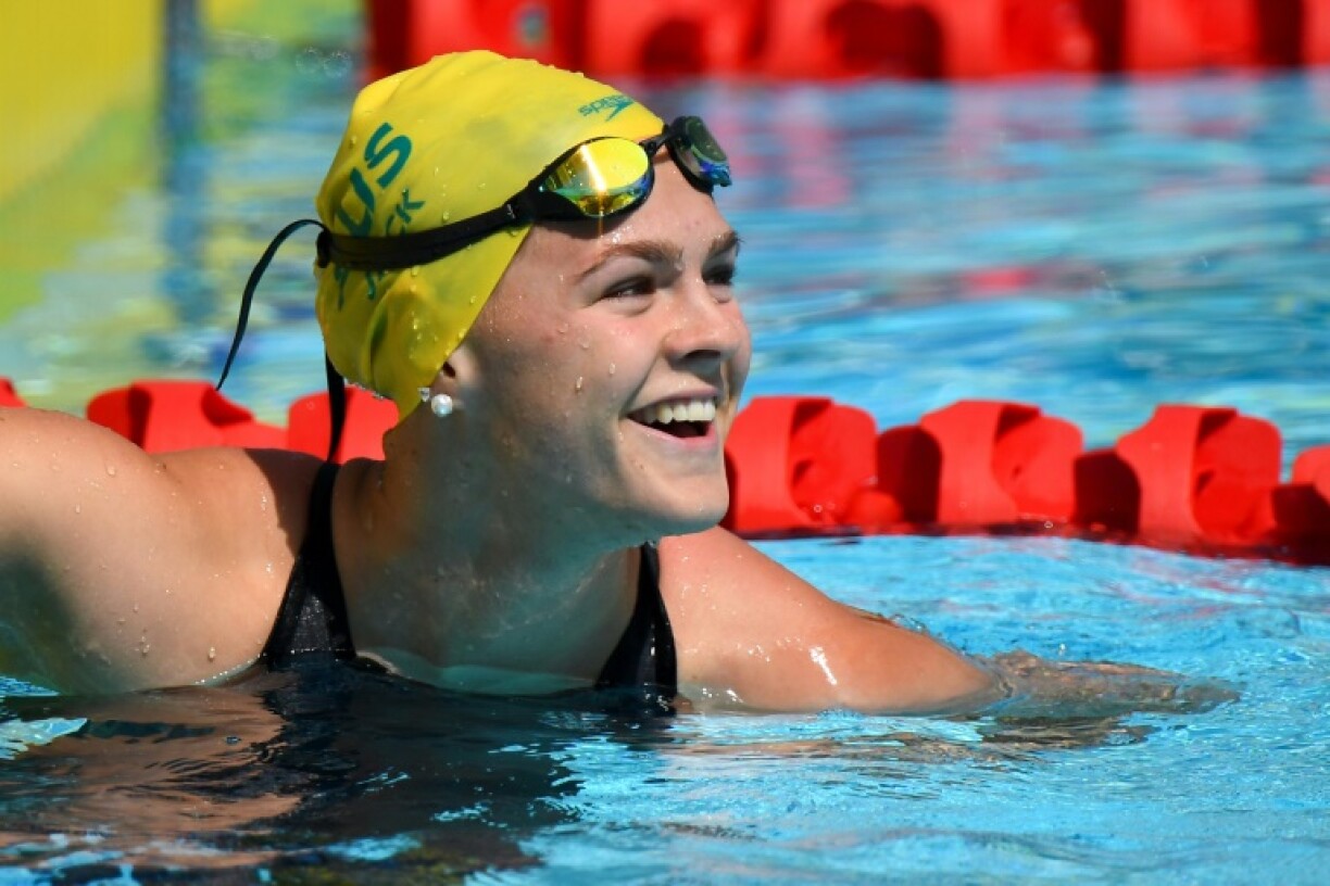 La nageuse australienne Shayna Jack lors des qualifications pour le 50m nage libre lors des Jeux du Commonwealth 2018, au the Optus Aquatic Centre de Gold Coast le 6 avril 2018