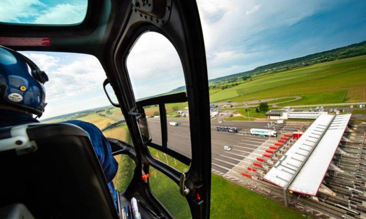 Image d'illustration: le péage de Saint Avold vu du ciel.