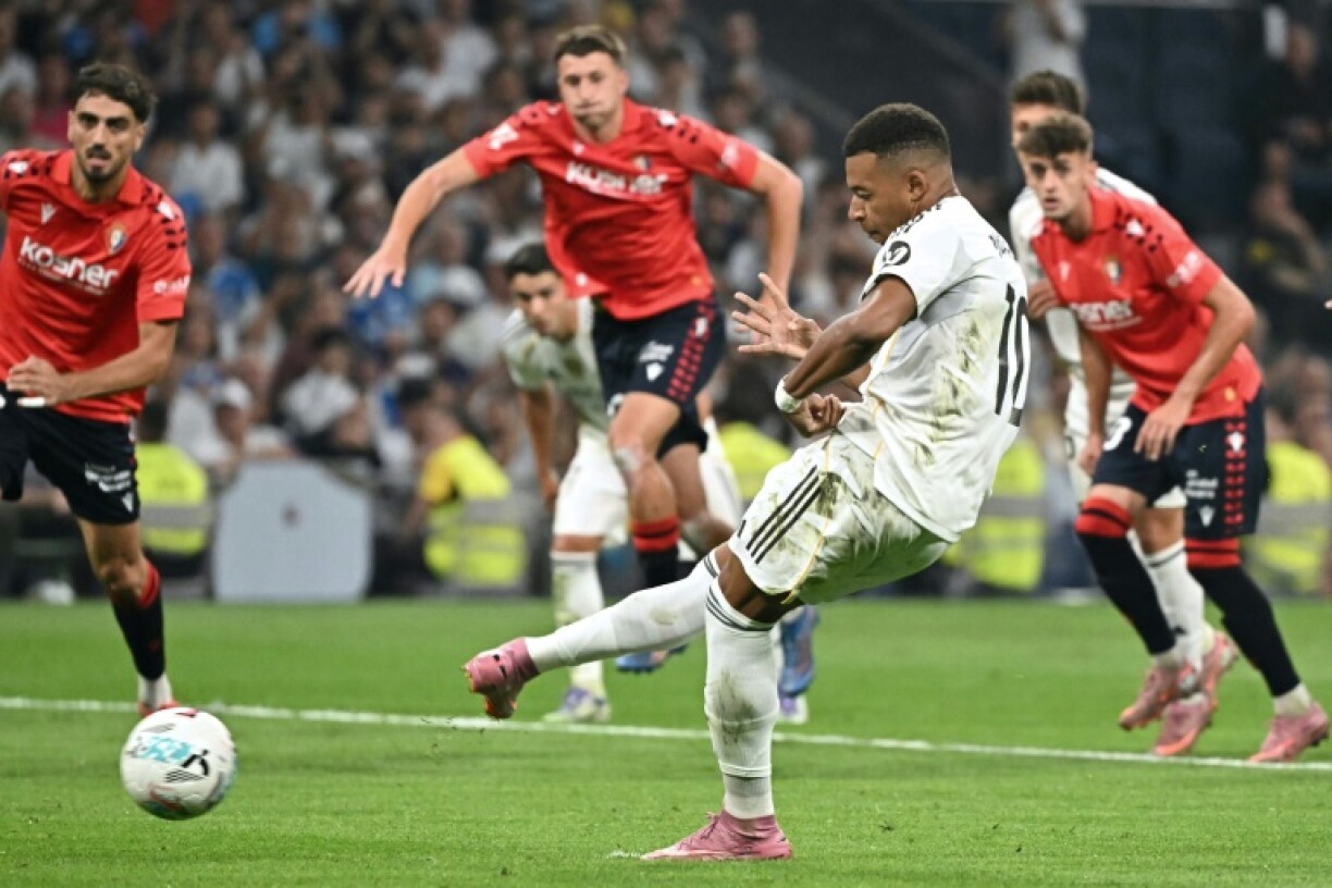 Kylian Mbappe opened his account for the new season from the penalty spot