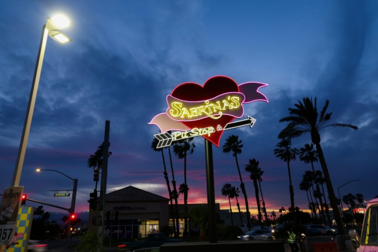 Le stand de Sabrina Carpenter au festival Coachella en Californie, le 9 avril 2026