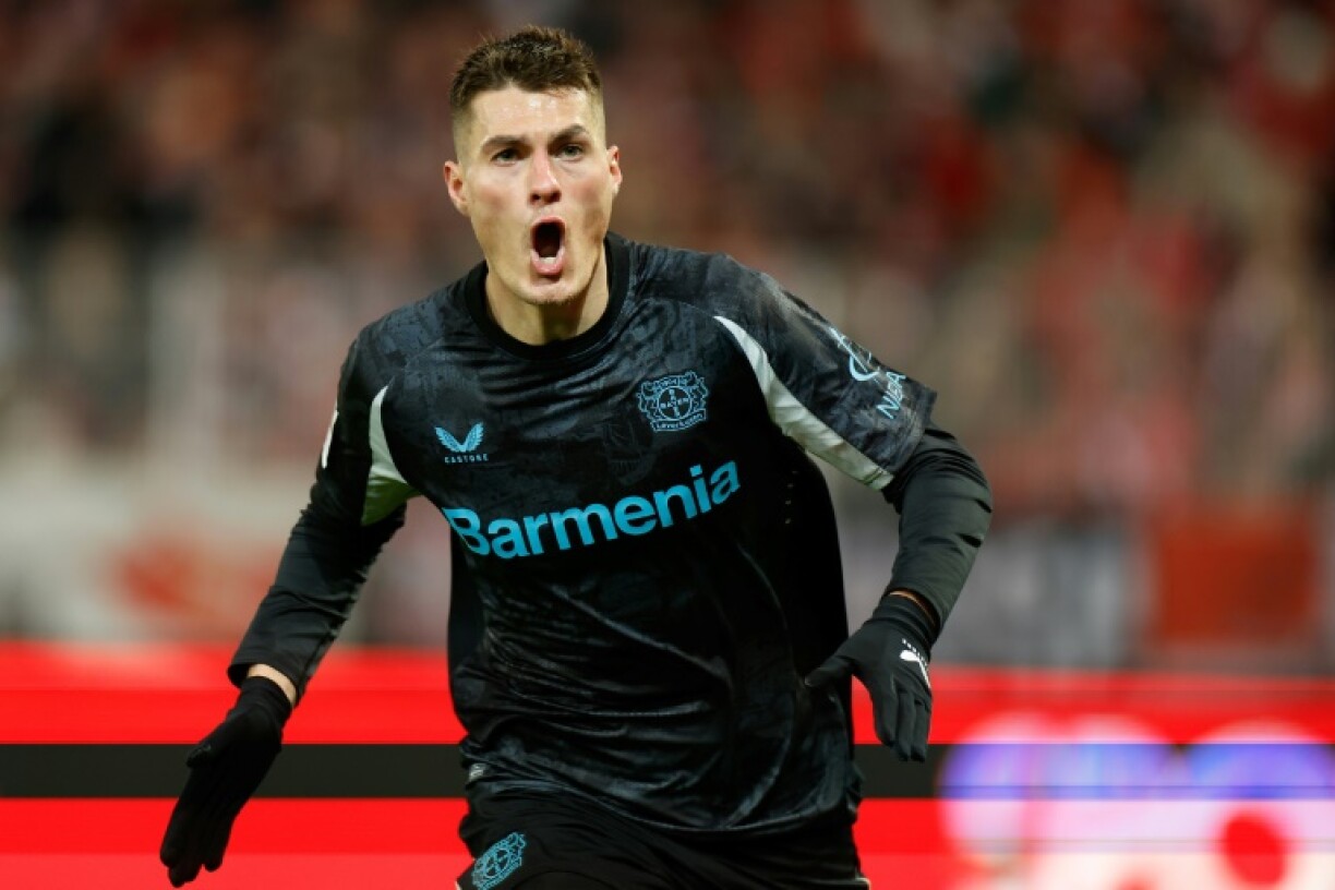 Bayer Leverkusen's Czech forward Patrik Schick scored the winner at Union Berlin