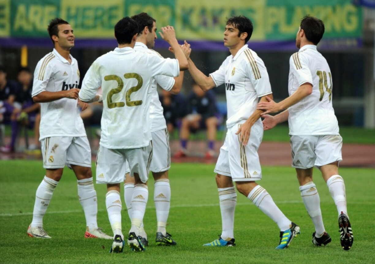 Real Madrid players, pictured on a tour of China in 2011. The country is highly lucrative for the Spanish giants