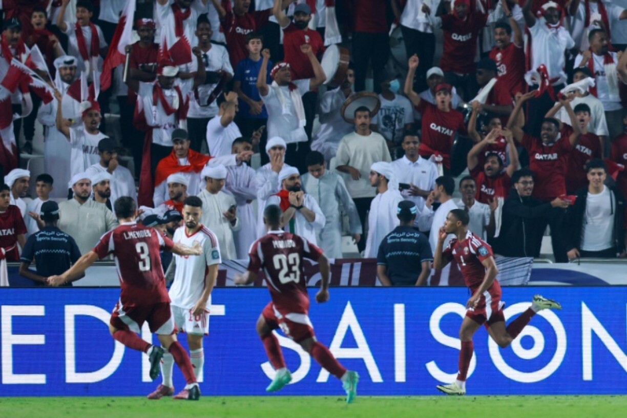 Qatar doubled their lead in the 74th minute from a set-piece as Pedro Miguel headed into an empty net