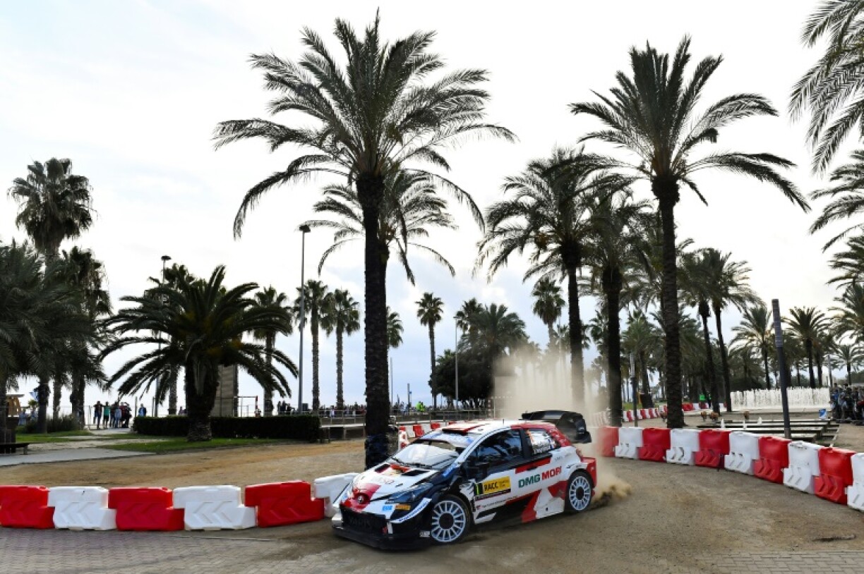 La Toyota Gazoo Racing du Français Sébastien Ogier au rallye de Catalogne à Salou le 16 octbre 2021