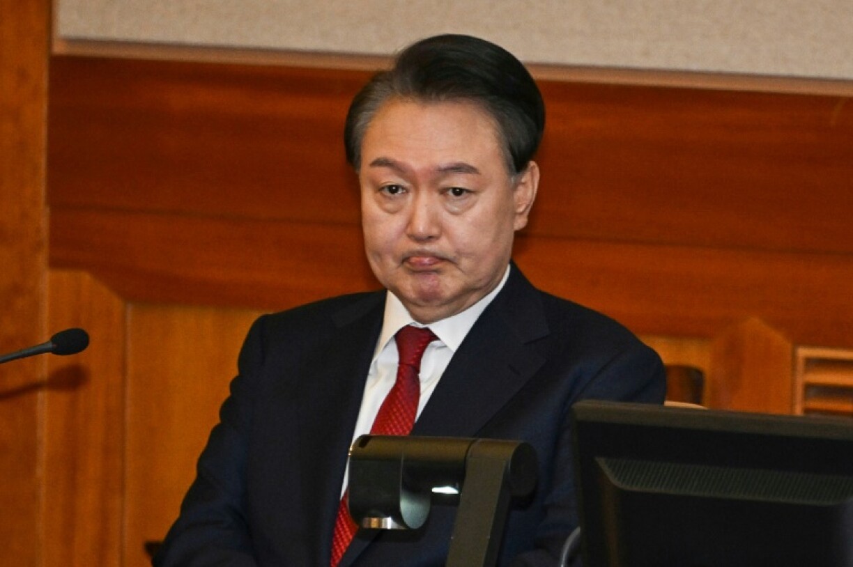 Yoon Suk Yeol attending his impeachment trial in Seoul