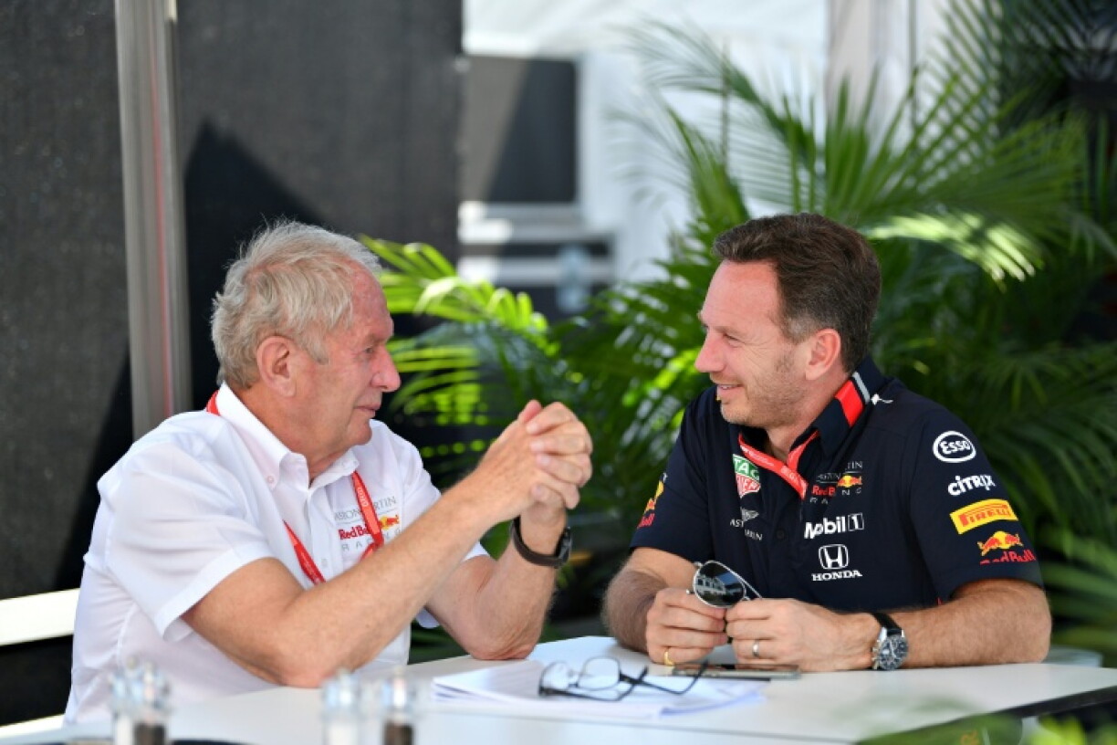 Christian Horner (R) and Helmut Marko (L) worked closely during their time together at Red Bull
