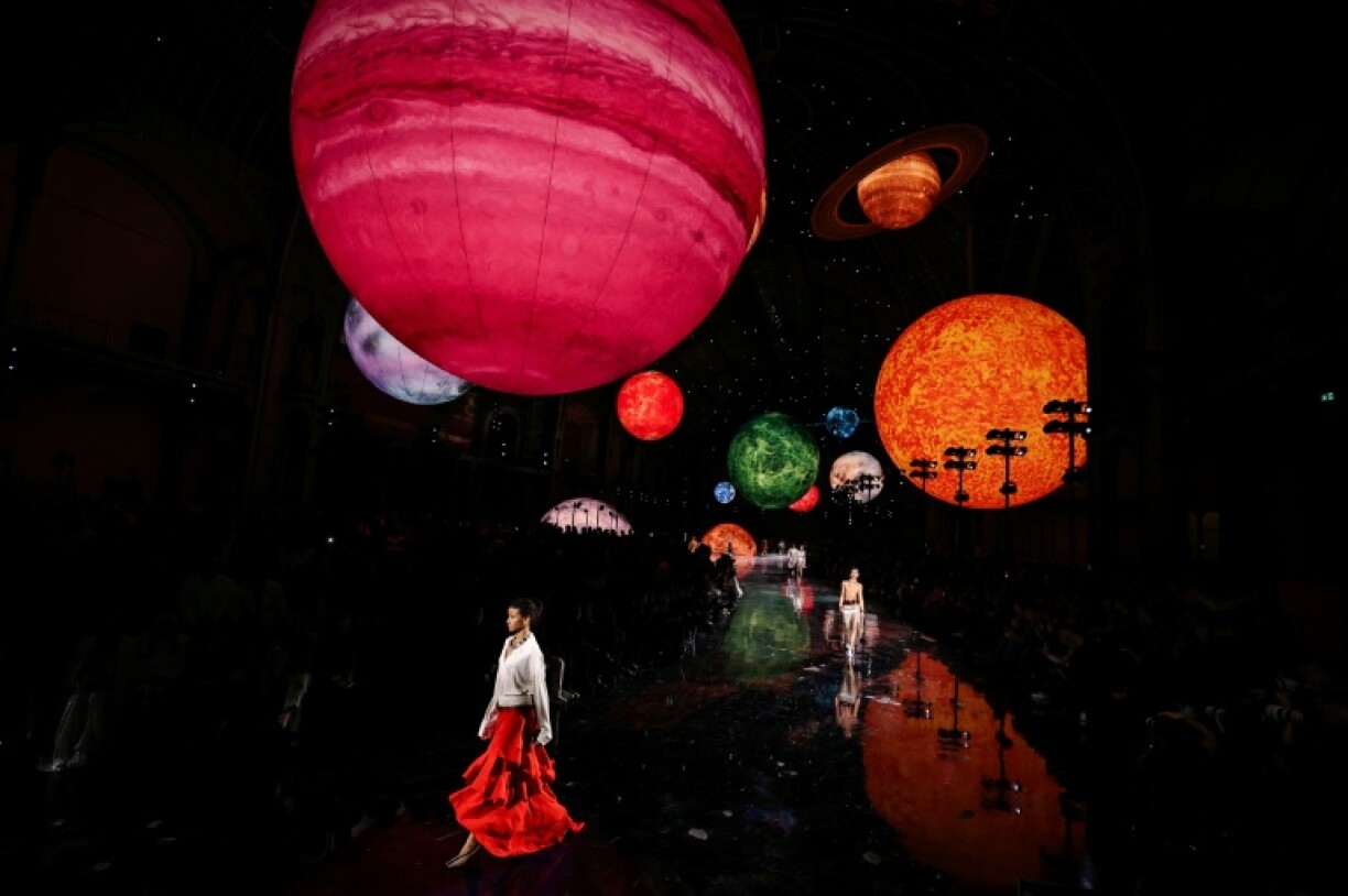 The Chanel show in the Grand Palais in central Paris had a planet theme