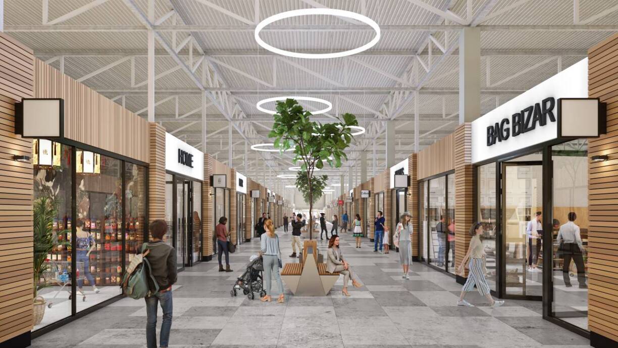 Mitiska Reim a donné un aperçu des futures galeries commerçantes qui entoureront le centre névralgique de leur futur projet.
