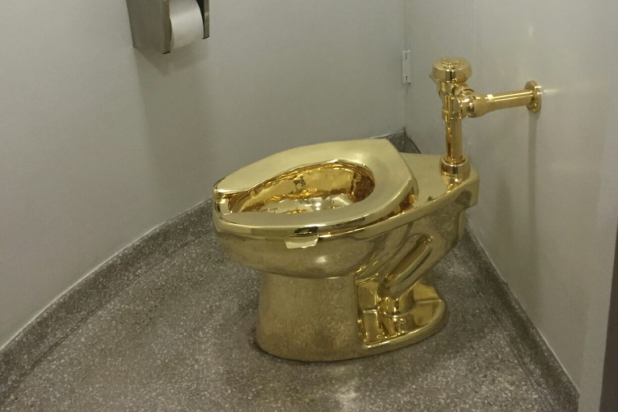 The golden lavatory was stolen from Blenheim Palace in southern England in 2019