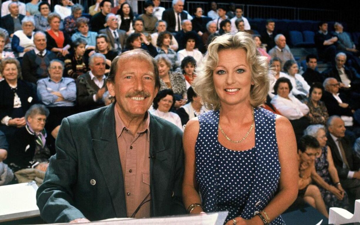 Charly Oleg et Évelyne Leclercq dans l'émission « Tournez Manège ! » sur TF1, en 1991