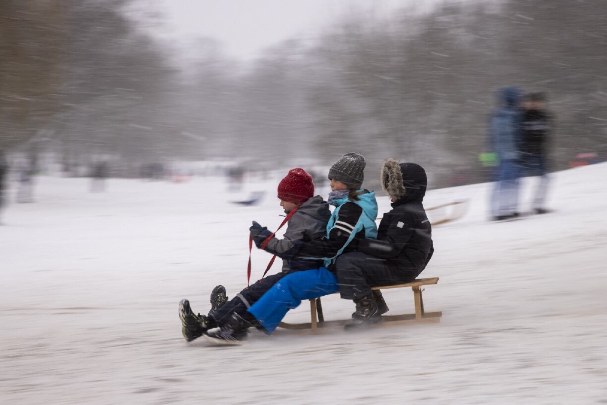 Des enfants en train de jouer dans un parc de Berlin.
