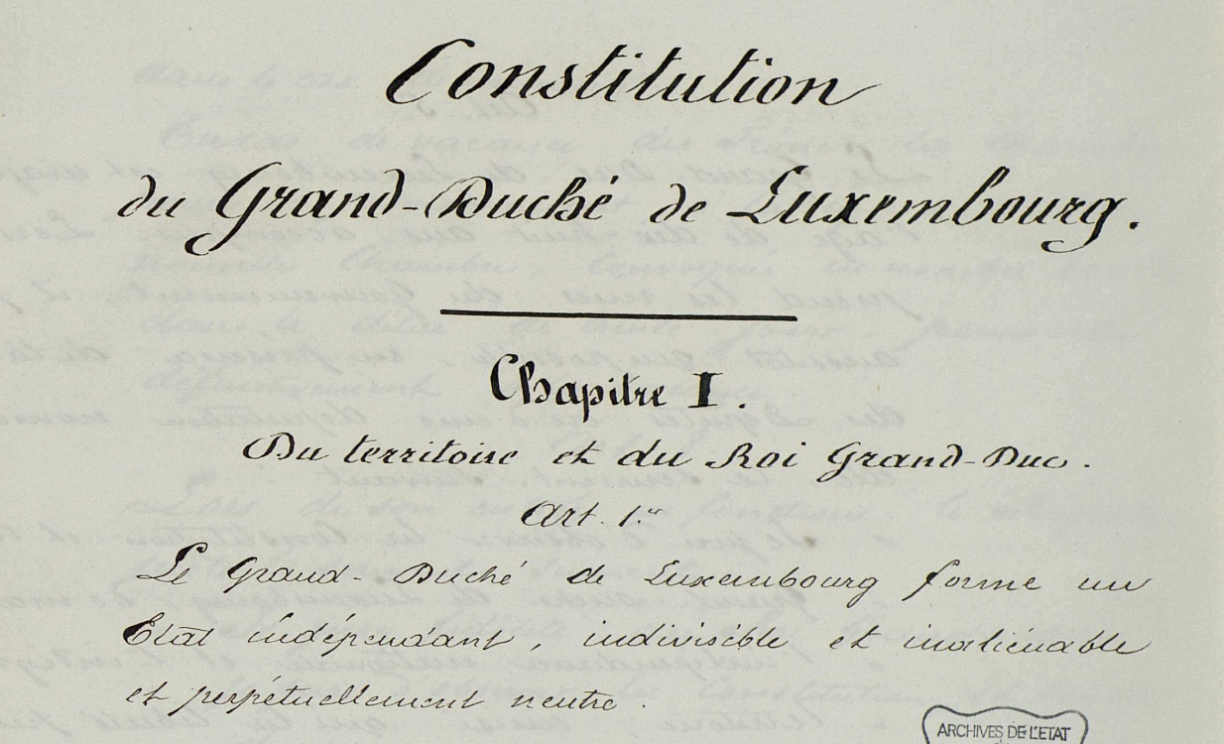 The Constitution of the Grand Duchy of Luxembourg of 1868.