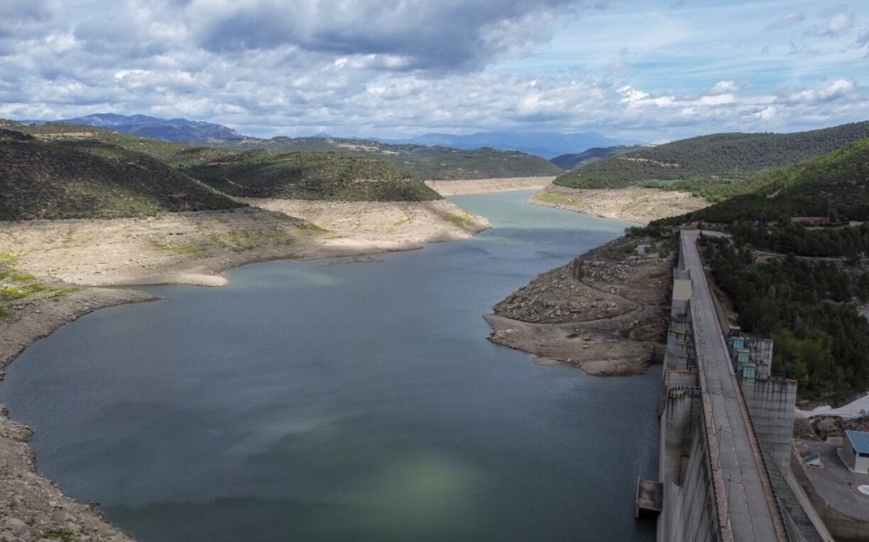 Un réservoir du canal de l'Urgell en Espagne.
