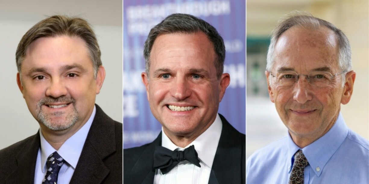 Jesus Gonzalez (left), Paul Negulescu (center) et Michael Welsh (right), are this year's winners of the prestigious Lasker prize for science