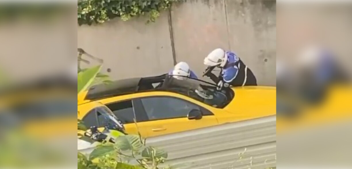 Extrait de la vidéo montrant l'intervention de la police à Nanterre, au moment où un jeune homme de 17 ans a été abattu pour un refus d'obtempérer.