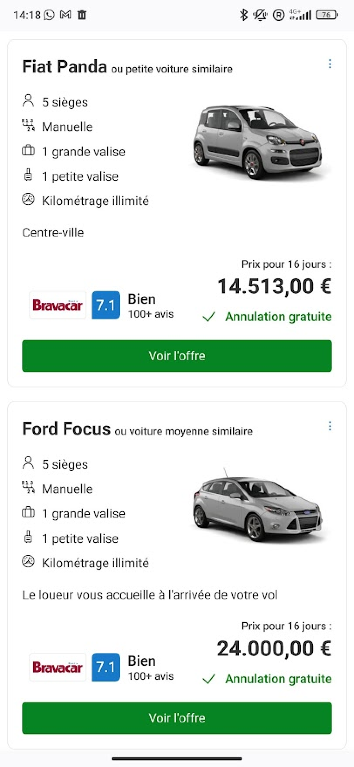 A ce prix-là, autant acheter la voiture, hallucine un de nos lecteurs qui a fait cette recherche de véhicule de location sur Madère.