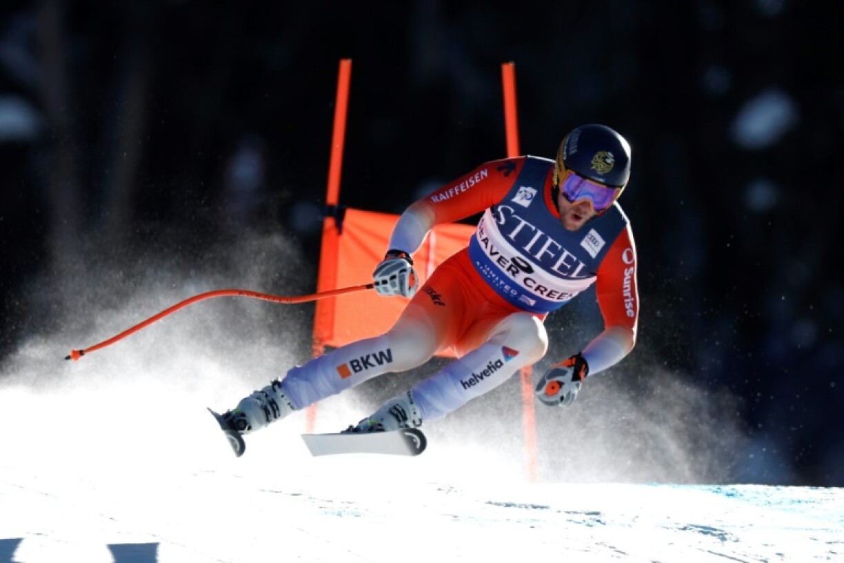 Switzerland's Justin Murisier wins the men's alpine World Cup downhill at Beaver Creek