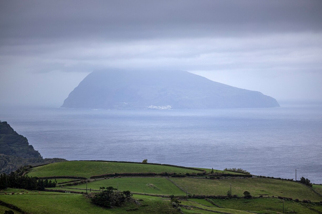 Corvo Island, île des Açores, où l'ouragan Gabrielle est passé avant d'être rétrogradé en tempête tropicale.