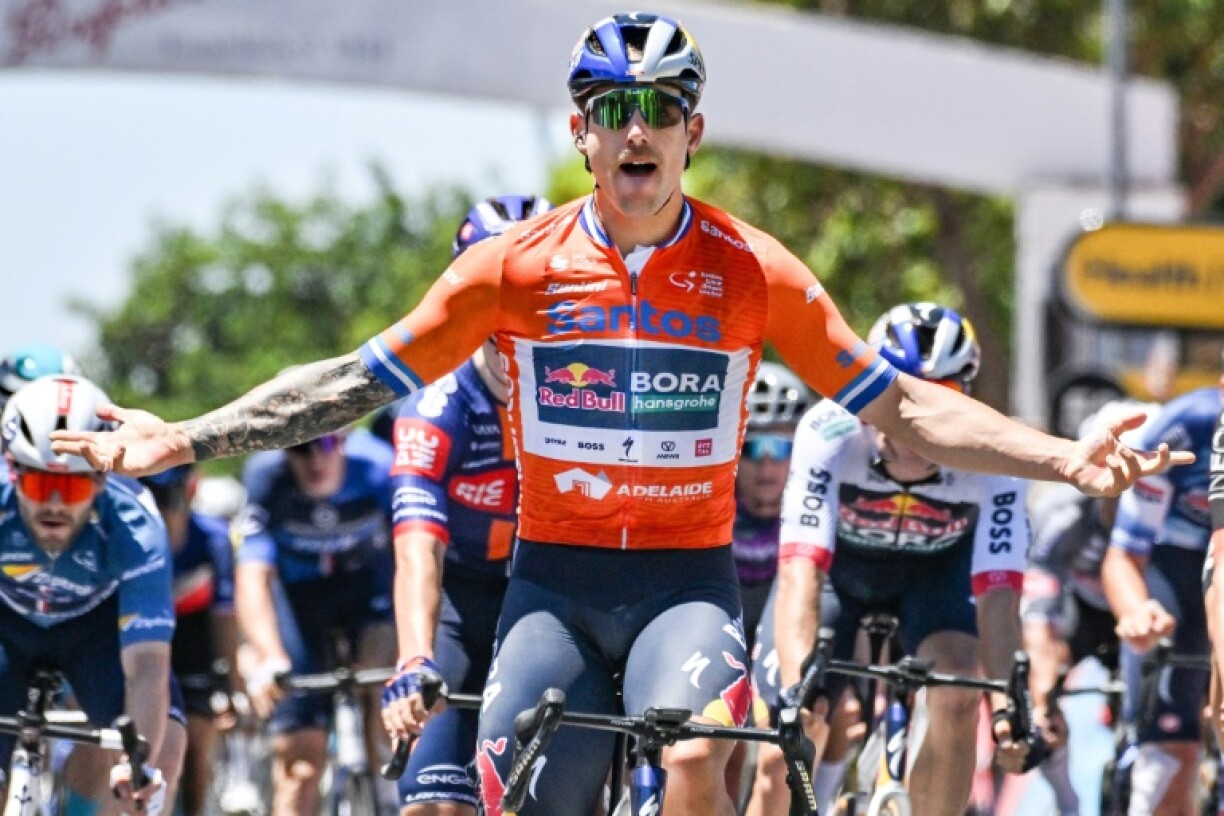 Australia's Sam Welsford won stage two of the Tour Down Under