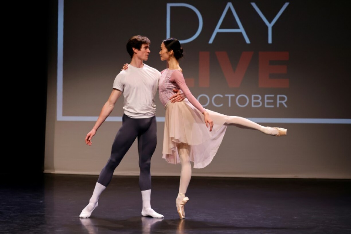 Les danseurs du Royal Ballet de Londres Fumi Kaneko et William Bracewell répètent le ballet